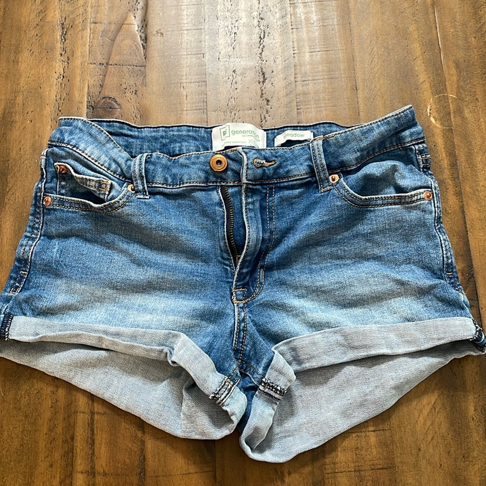 Juniors Denim Cuffed Shorts